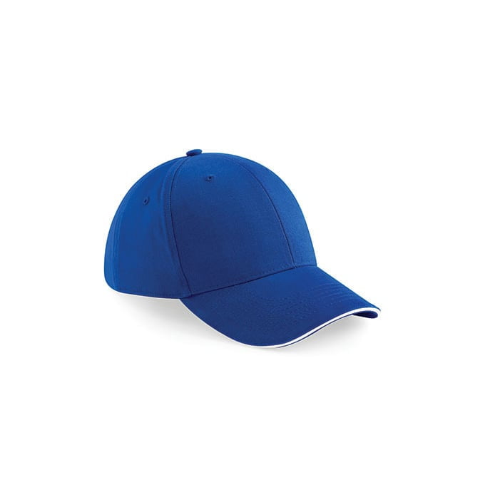 niebiesko-biała 6-panelowa czapka beechfield