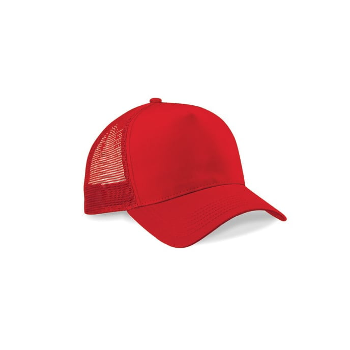 czerwona czapka snapback trucker