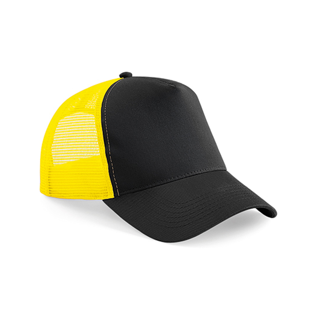 Black/Yellow - Czapka Trucker Snapback