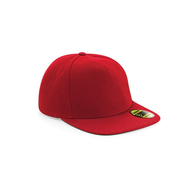 czerwony snapback beechfield z haftem