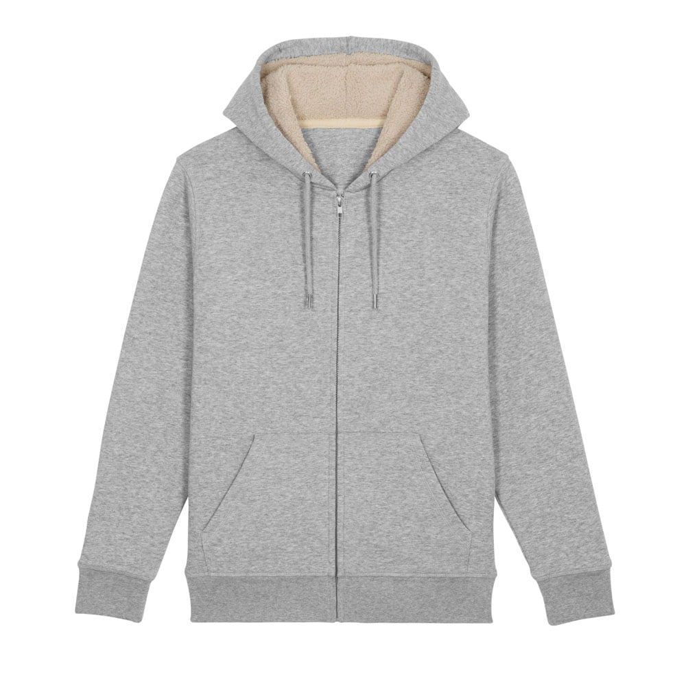 Heather Grey - Bluza Unisex z Kapturem Warmer Sherpa