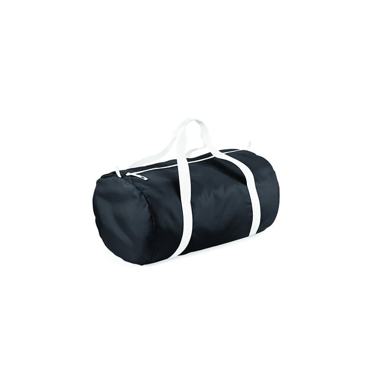 Black/White - Packaway Barrel Bag