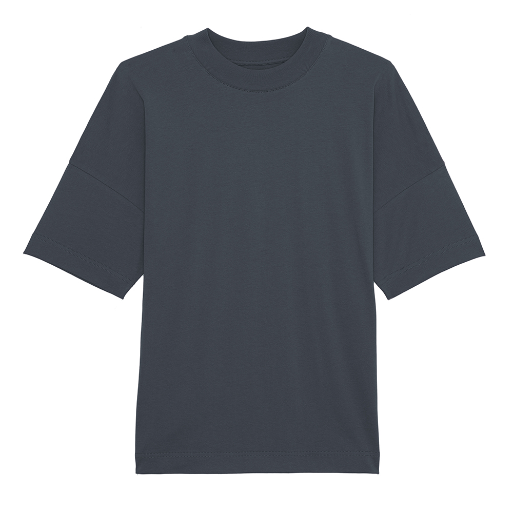 Szara ekologiczna koszulka Blaster unisex z własnym haftem