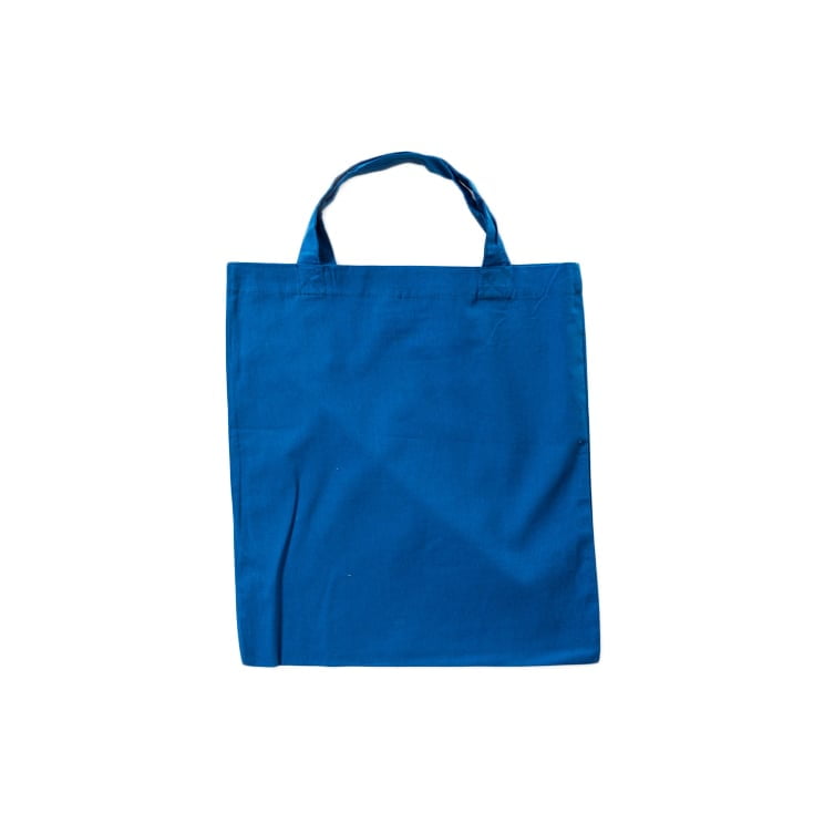 Blue - Cotton bag, short handles