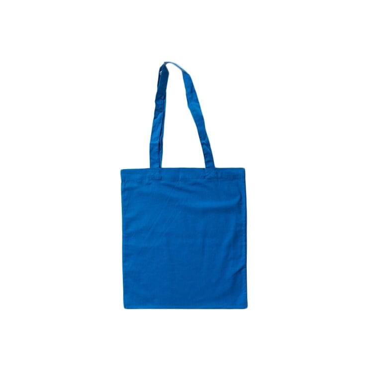 Blue - Cotton bag, long handles