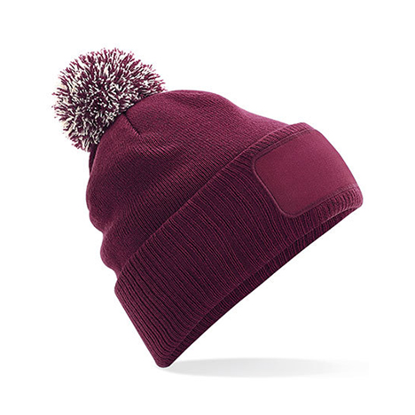 Burgundy - Czapka zimowa Snowstar® z łatką