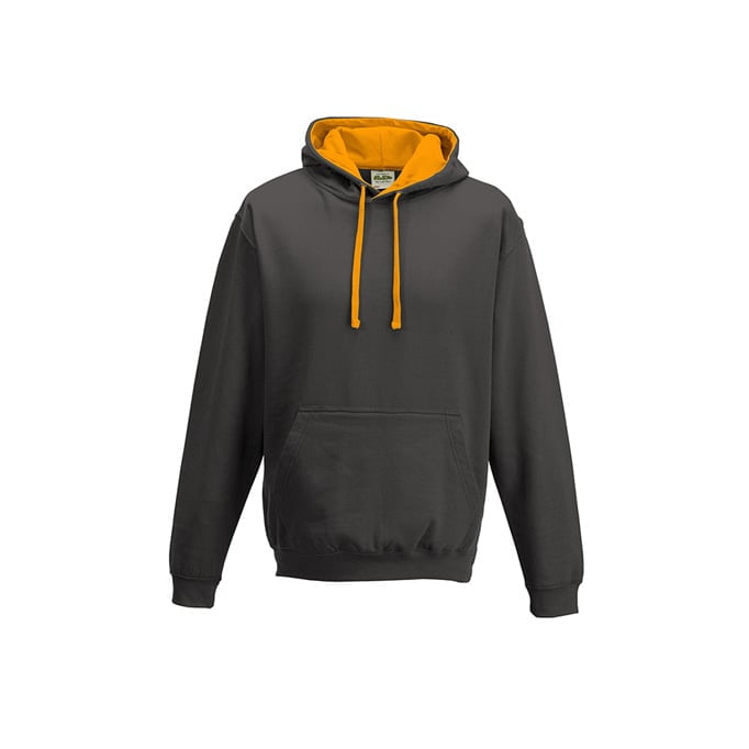 Charcoal/Orange Crush - Bluza z kapturem Varsity Hoodie