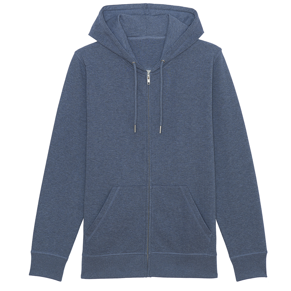 Dark Heather Blue - Bluza Unisex z Kapturem Connector