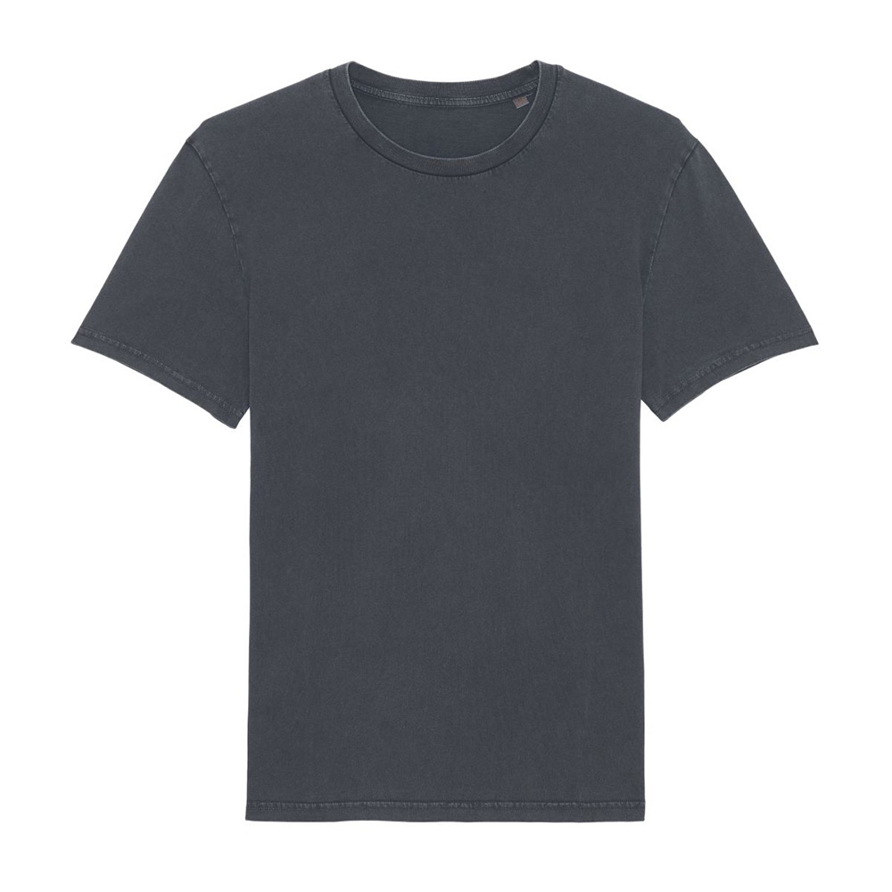 Ciemnoszary t-shirt z bawełny organicznej o spranym wyglądzie Creator Vintage RAVEN