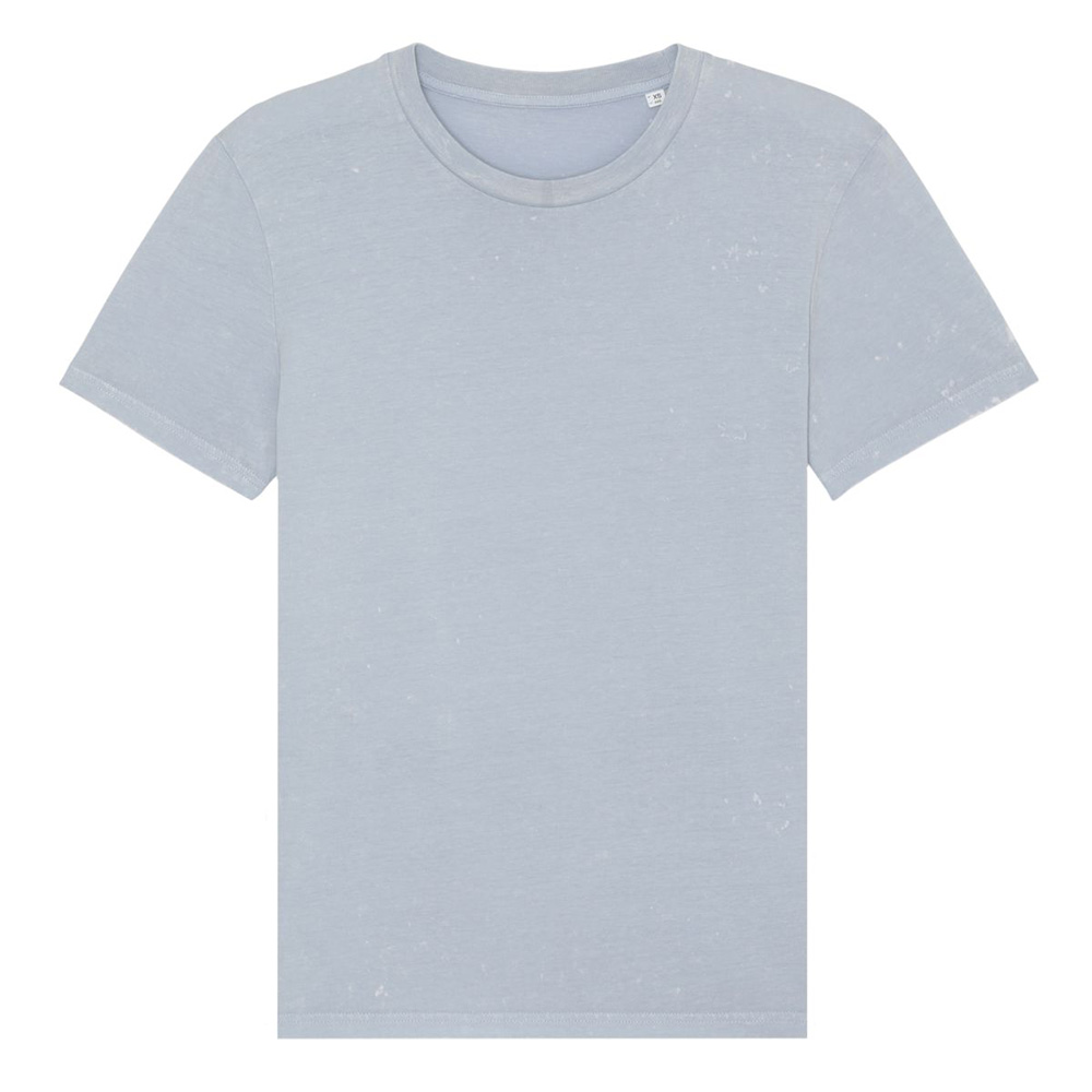 Jasnoniebieski t-shirt z bawełny organicznej o spranym wyglądzie Creator Vintage RAVEN