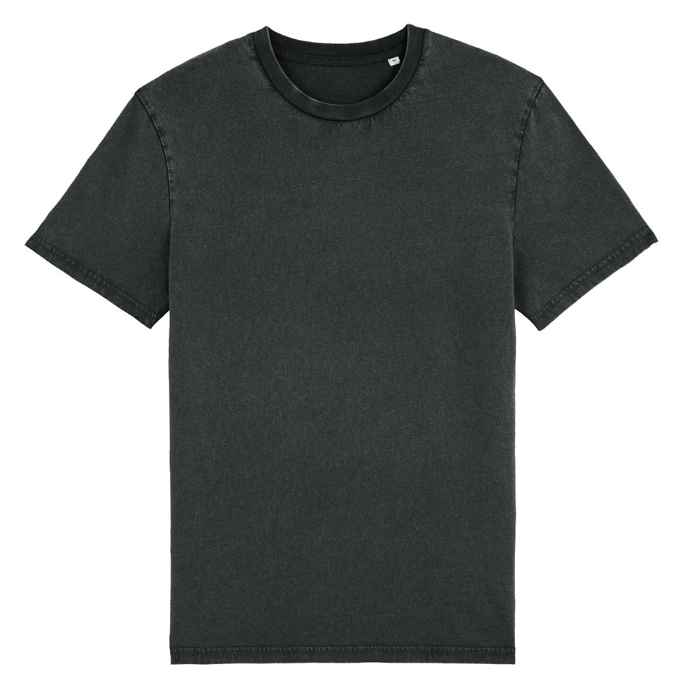 Czarny t-shirt z bawełny organicznej o spranym wyglądzie Creator Vintage RAVEN