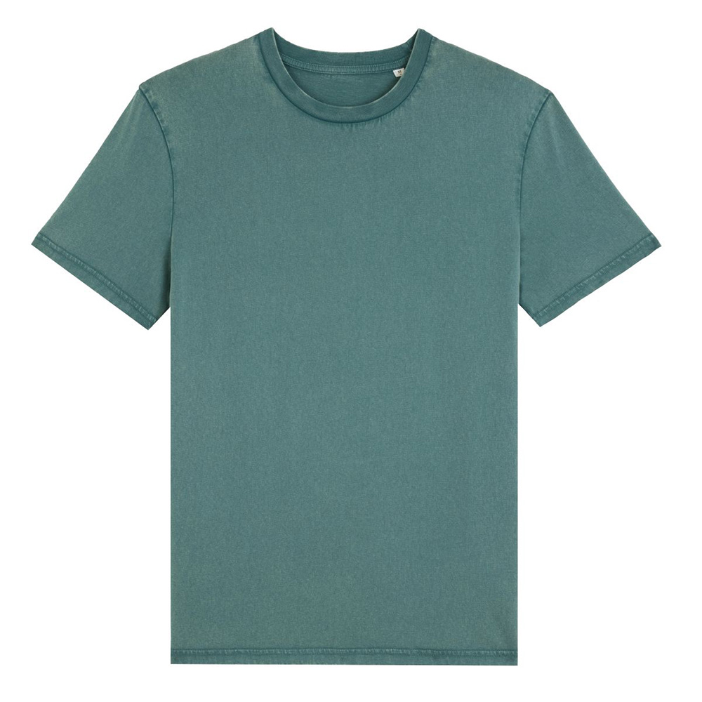 Morski t-shirt z bawełny organicznej o spranym wyglądzie Creator Vintage RAVEN