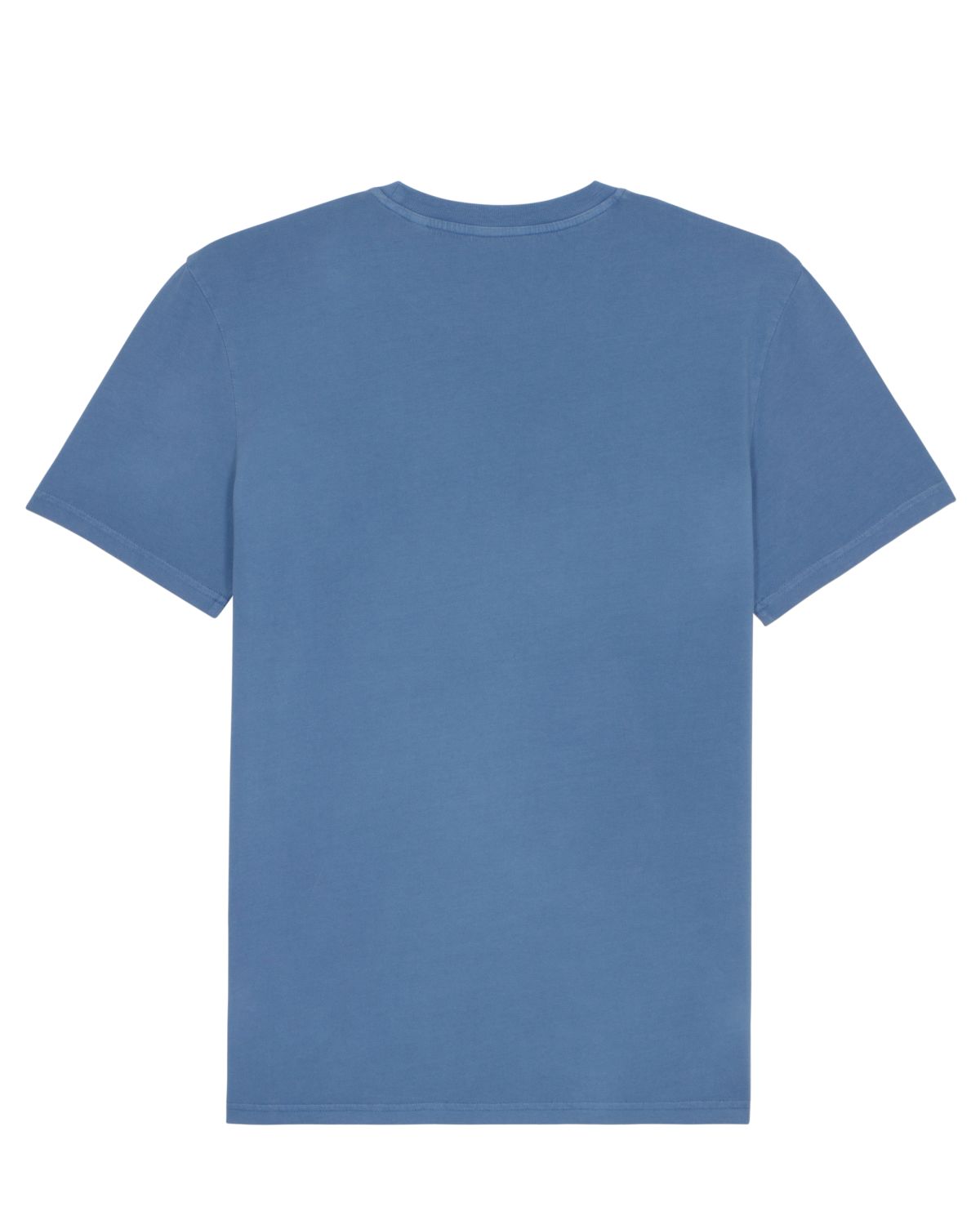 Niebieski t-shirt z bawełny organicznej o spranym wyglądzie Creator Vintage RAVEN