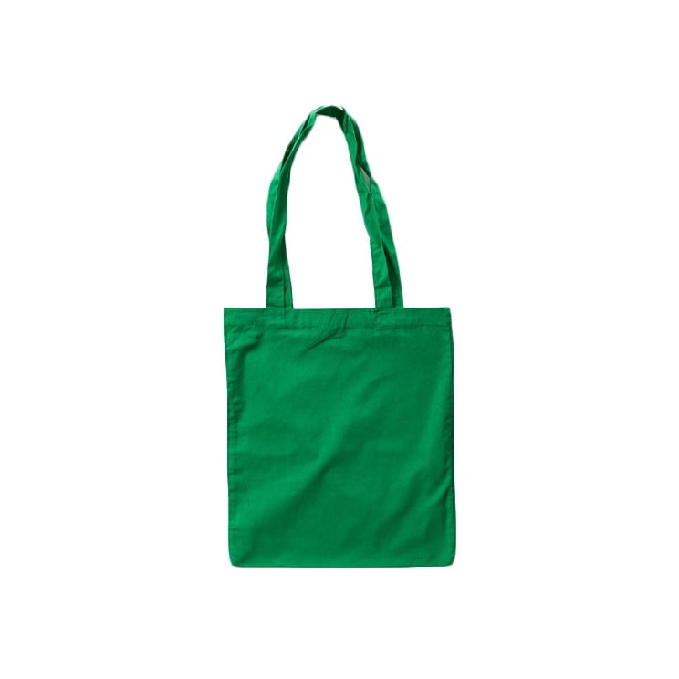 Dark Green - Cotton bag, long handles