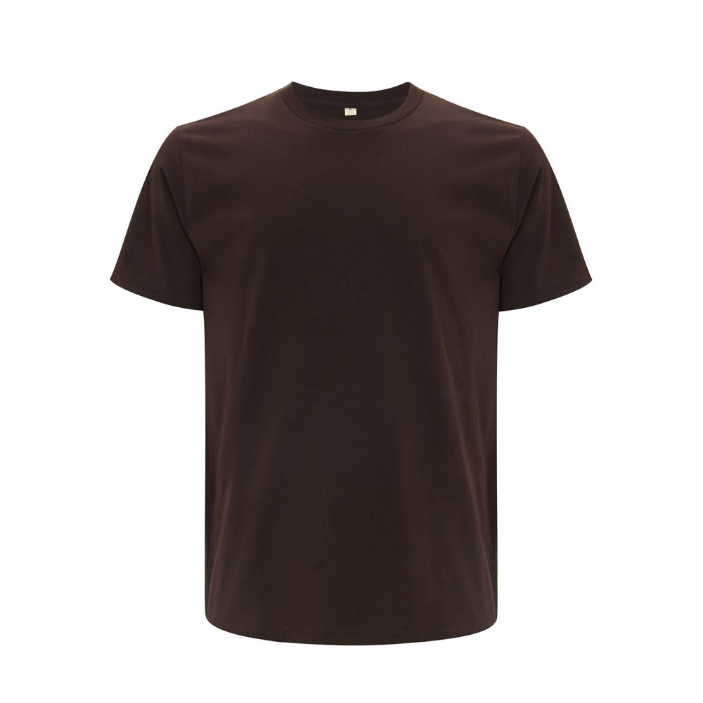 Brązowy organiczny t-shirt unisex Continental EP01 - własne hafty na koszulkach