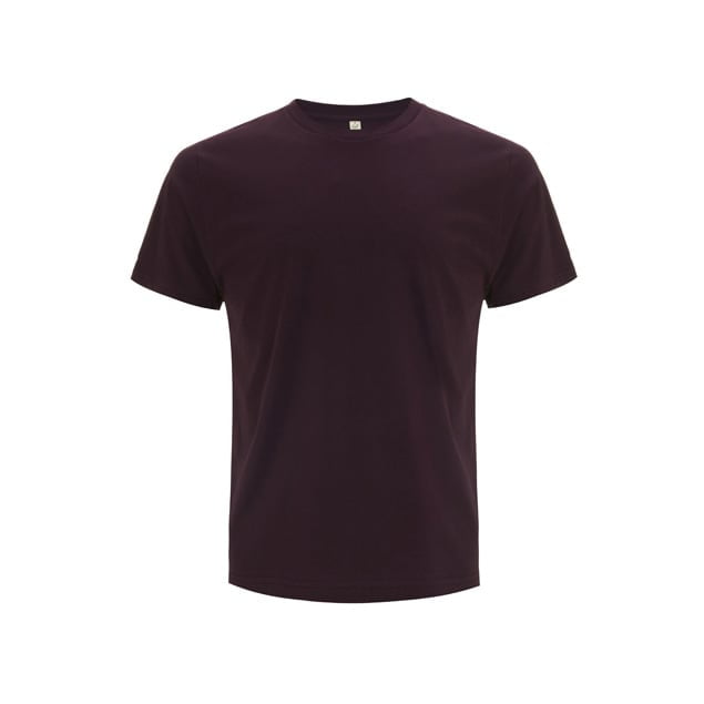 Czekoladowy organiczny t-shirt unisex Continental EP01 - własne hafty na koszulkach
