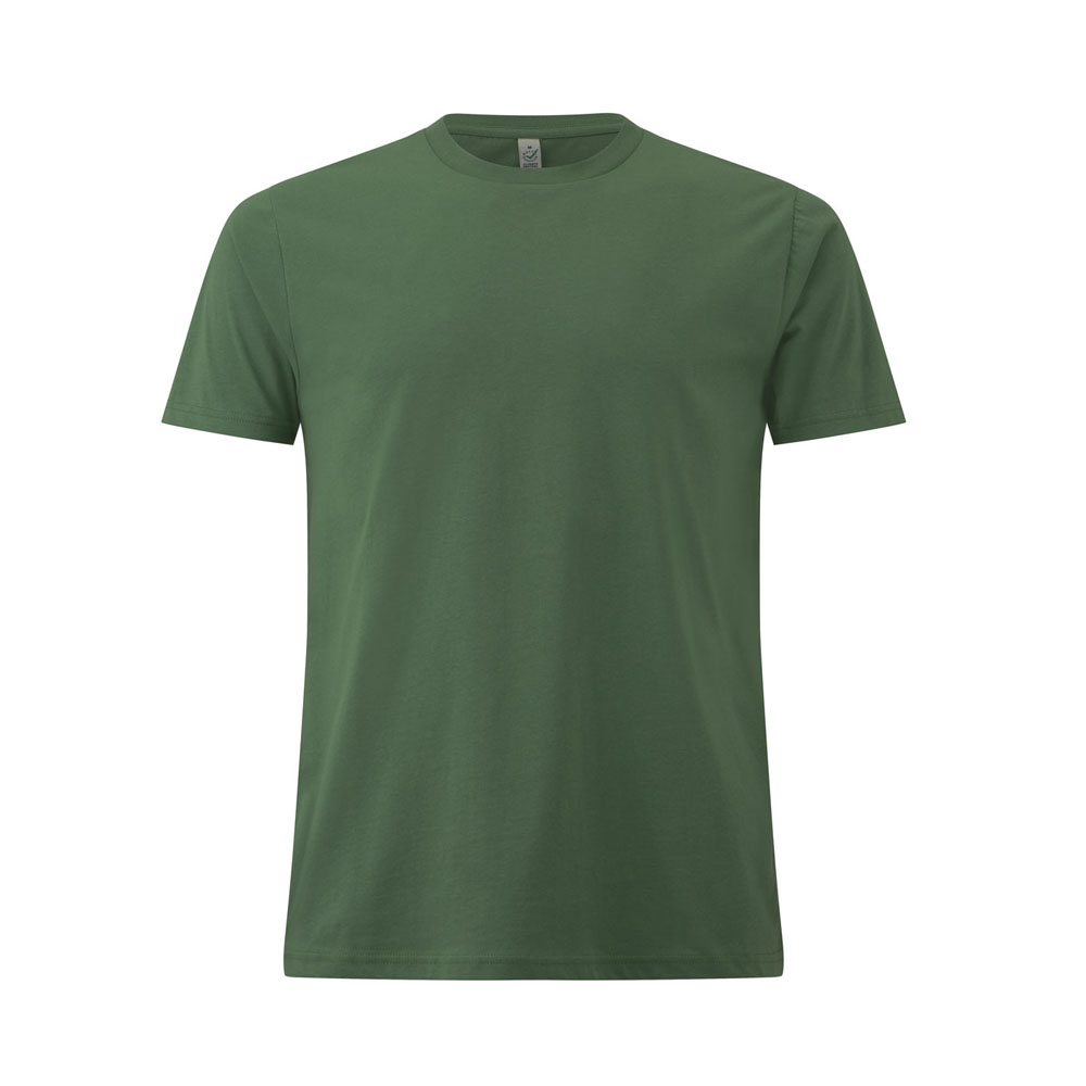 Zielony organiczny t-shirt unisex Continental EP01 - własne hafty na koszulkach