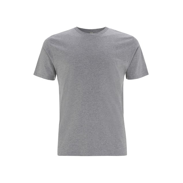 Szary melanżowy organiczny t-shirt unisex Continental EP01 - własne hafty na koszulkach