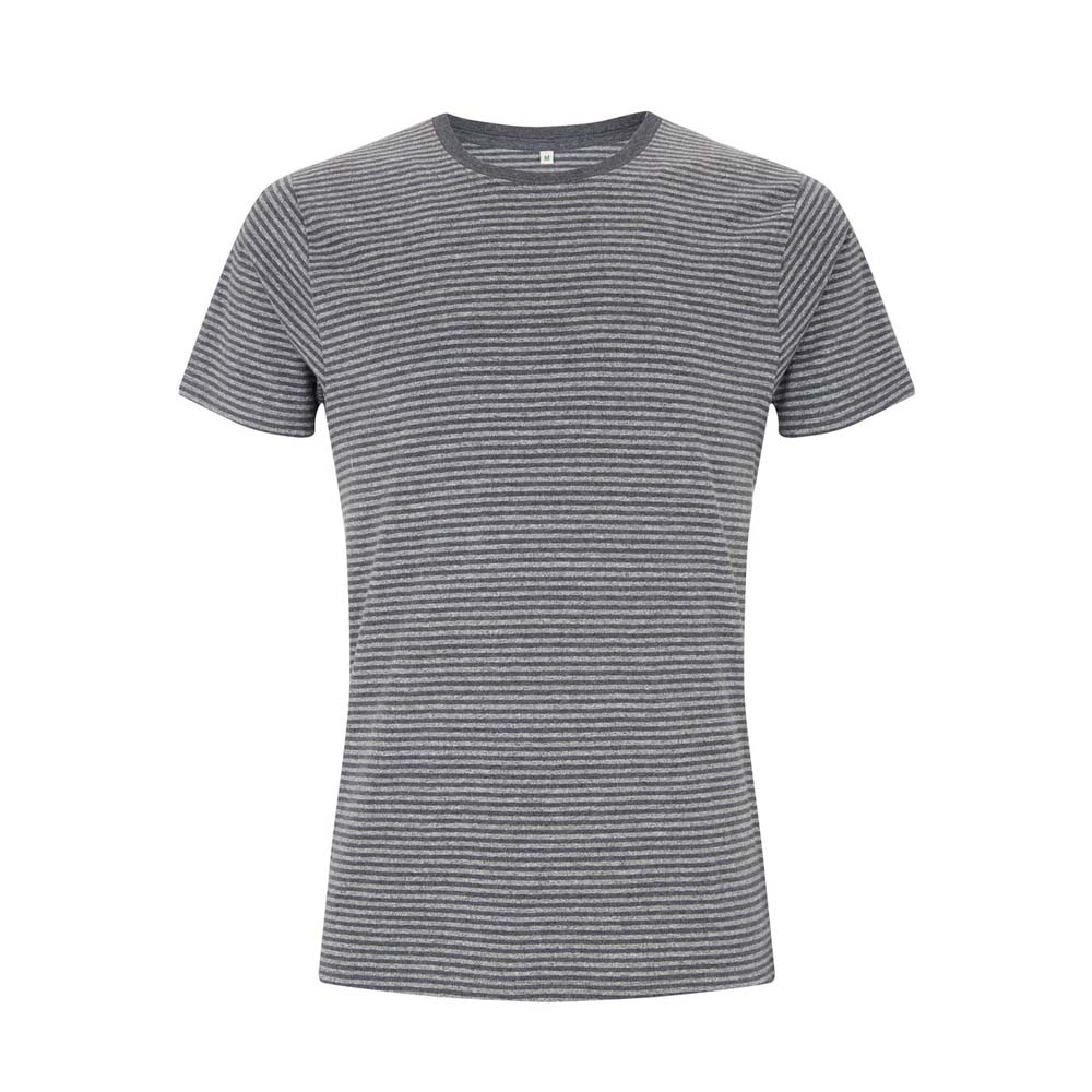 Organiczna koszulka z własnym haftem lub nadrukiem firmowym - t-shirt unisex w paski EP100