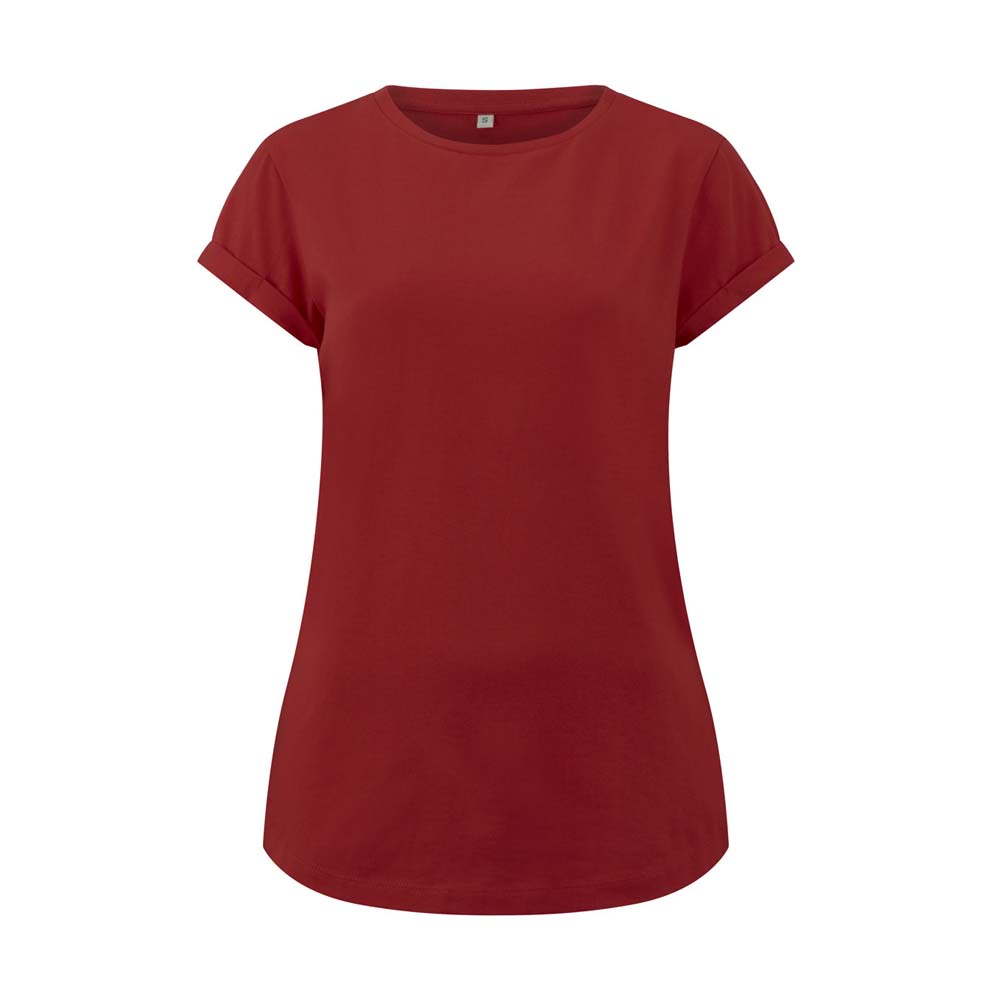 Czerwona koszulka damska z bawełny z własnym haftowanym logo Continental EP16