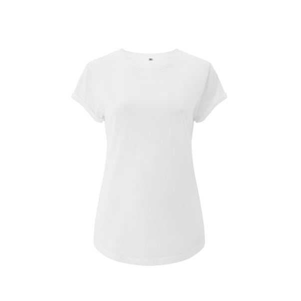 Biała koszulka damska z bawełny z własnym haftowanym logo Continental EP16