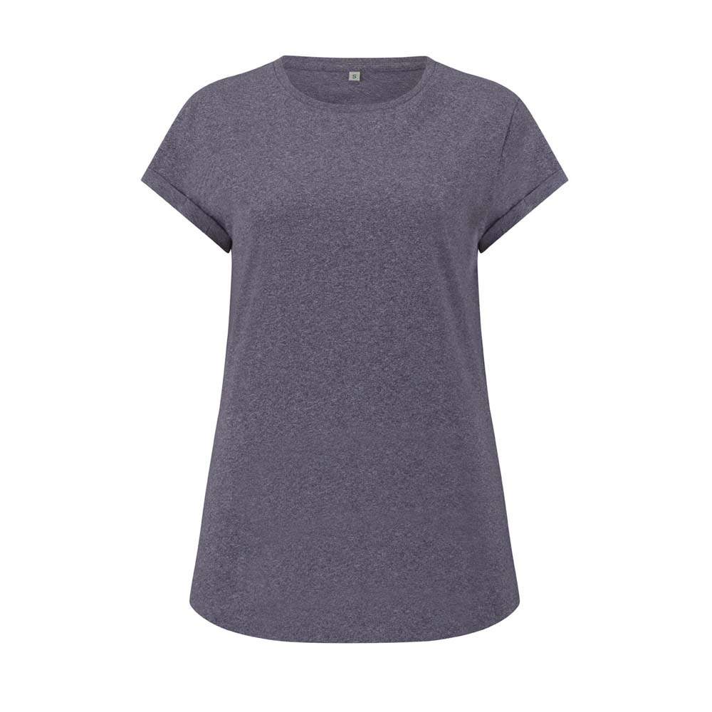 Fioletowa koszulka damska z bawełny z własnym haftowanym logo Continental EP16
