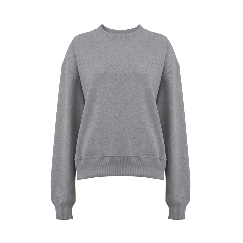 MGY - Melange Grey - Damska Bluza Dropped Shoulder Sweatshirt EP64