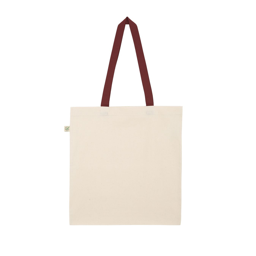 NLBU - Natural/ Burgundy - Torba shopper tote bag EP71