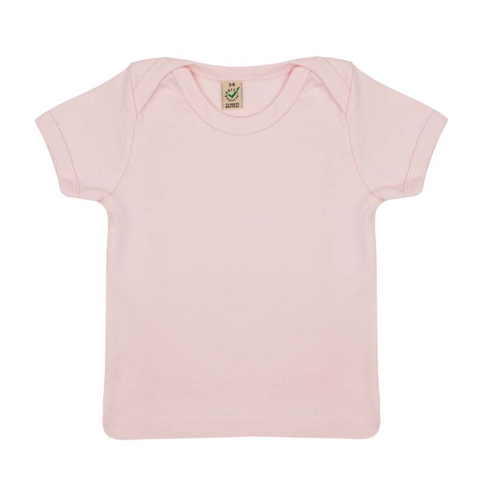 Różowa koszulka dziecięca z bawełny organicznej GOTS Baby Lap T-shirt EPB01