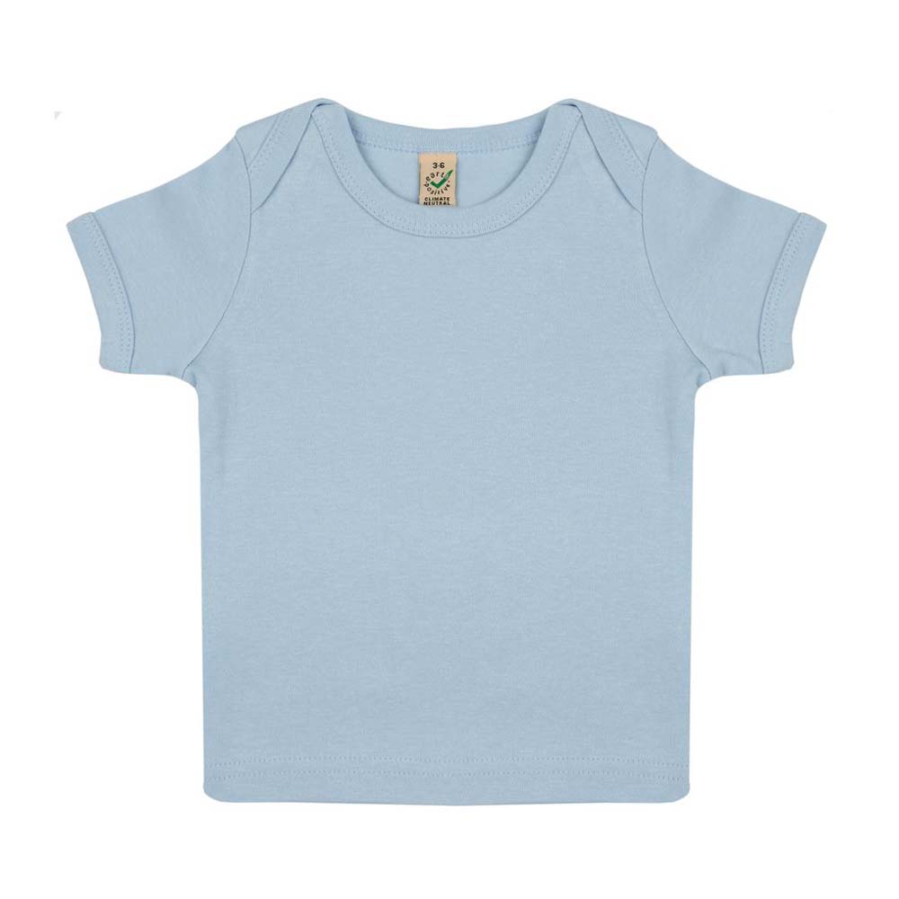 Błękitna koszulka dziecięca z bawełny organicznej GOTS Baby Lap T-shirt EPB01