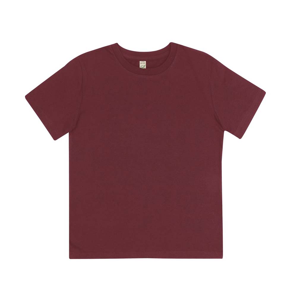 Bordowa dziecięca koszulka GOTS Classic Jersey T-shirt EPJ01
