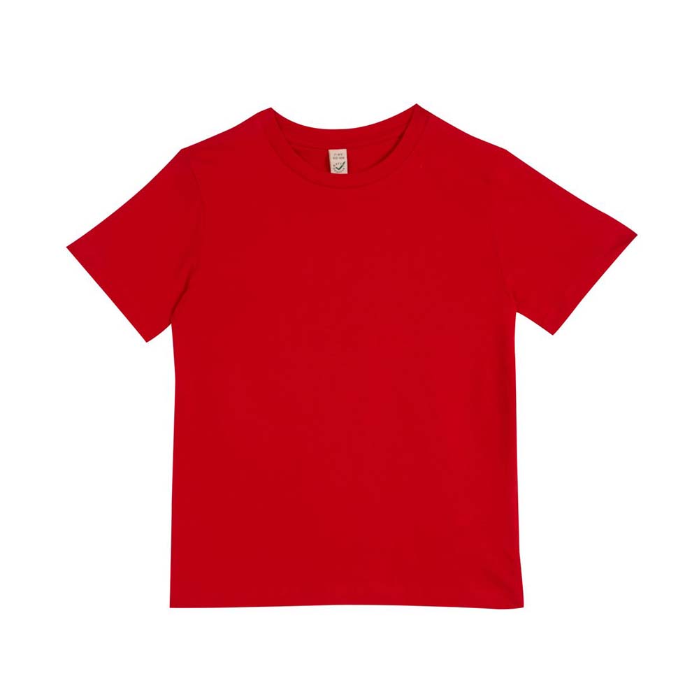Czerwona dziecięca koszulka GOTS Classic Jersey T-shirt EPJ01