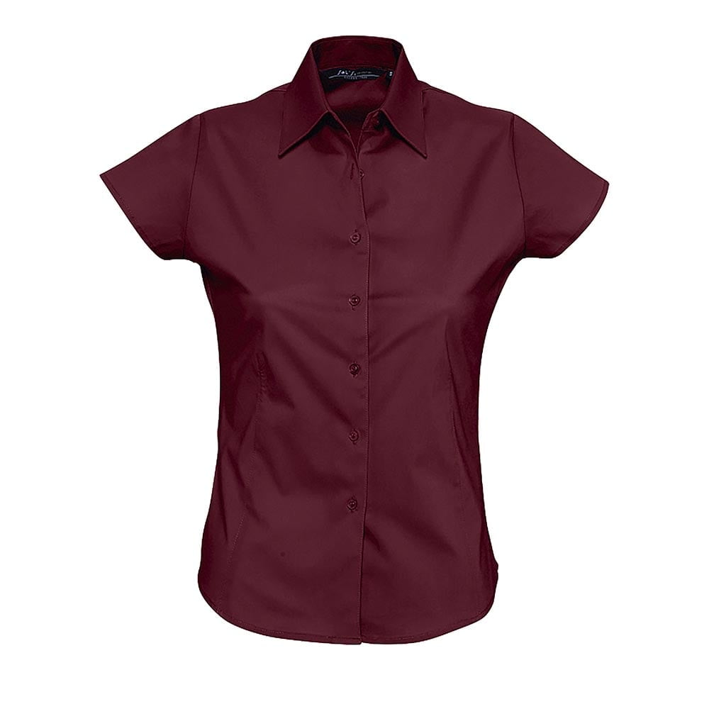 Medium Burgundy - Damska bluzka ze stretchem Excess