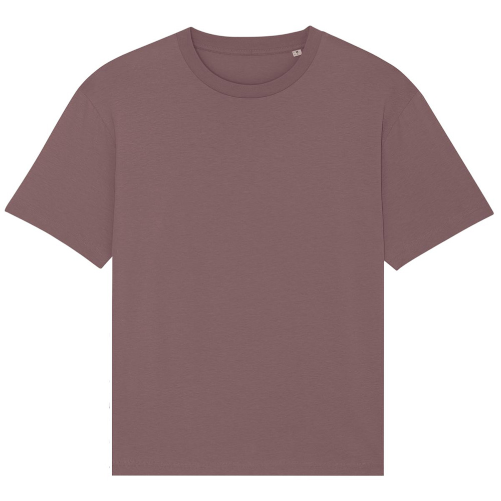 Kawowy t-shirt unisex z bawełny organicznej z logo firmy Fuser Stanley Stella