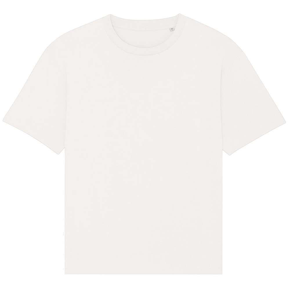 Off white t-shirt unisex z bawełny organicznej z logo firmy Fuser Stanley Stella