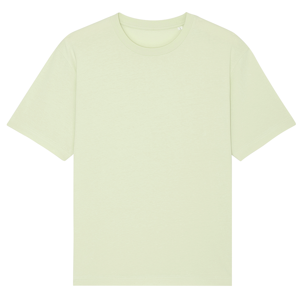 Miętowy t-shirt unisex z bawełny organicznej z logo firmy Fuser Stanley Stella