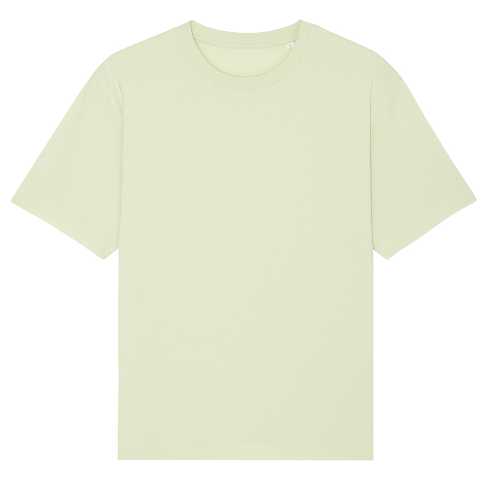 Miętowy t-shirt unisex z bawełny organicznej z logo firmy Fuser Stanley Stella