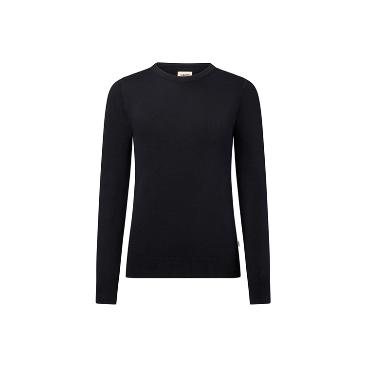 Czarny Sweter damski z wełny merino 146