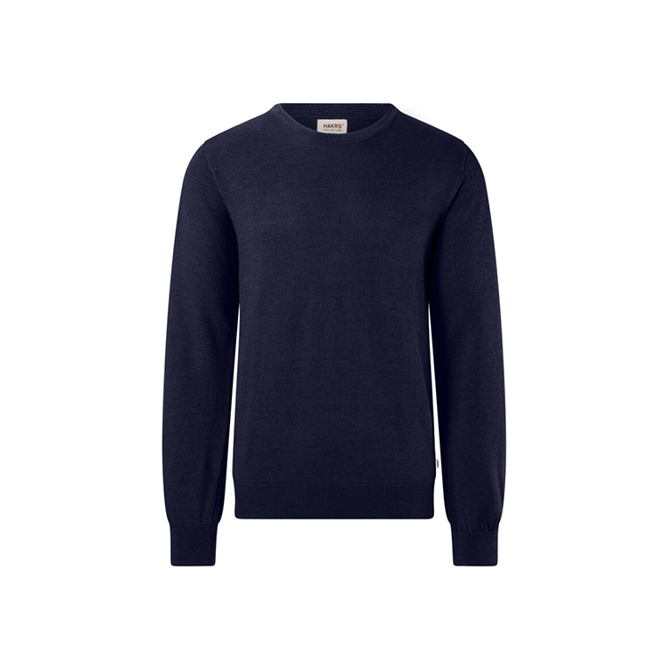 Granatowy Sweter z wełny merino 156