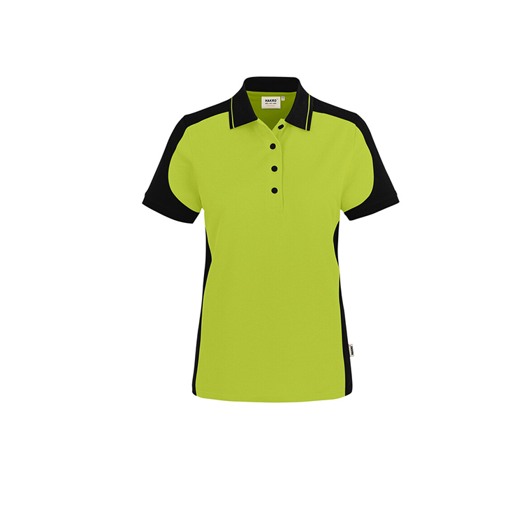 Jasnozielona Damska koszulka polo kontrastowa MIKRALINAR® ECO 339