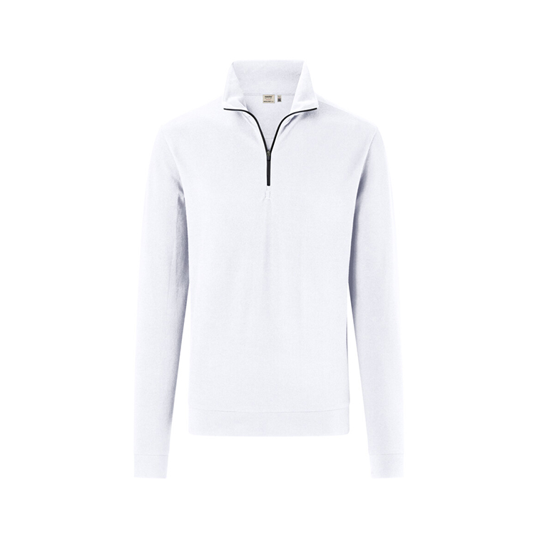 Biała Koszulka unisex rozpinana z długim rękawem Piqué MIKRALINAR® ECO 535