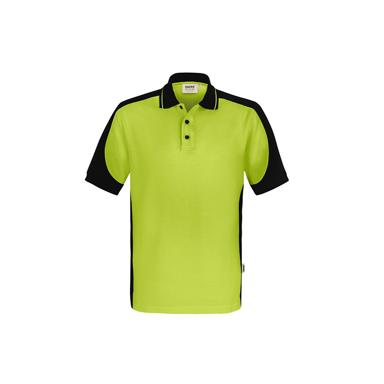 Jasnozielona Koszulka polo unisex kontrastowa MIKRALINAR® ECO 539