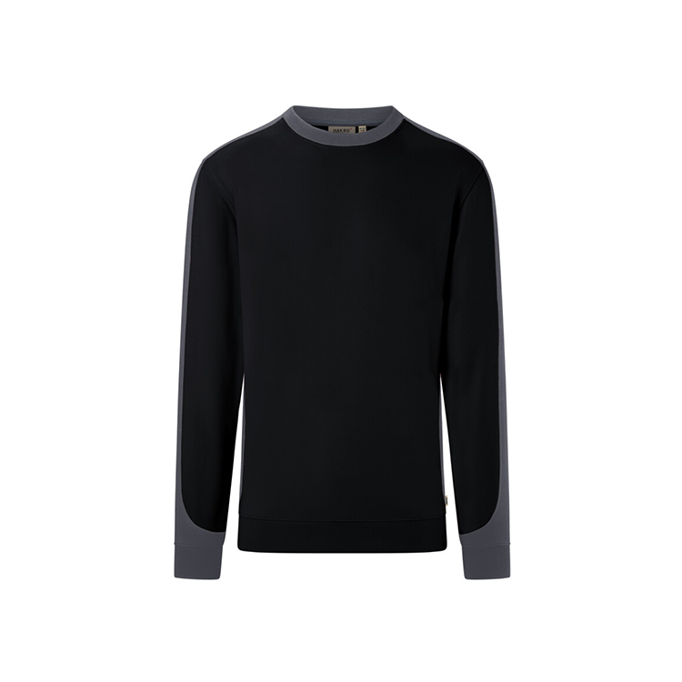 Czarna Bluza unisex Kontrastowa MIKRALINAR® ECO 549