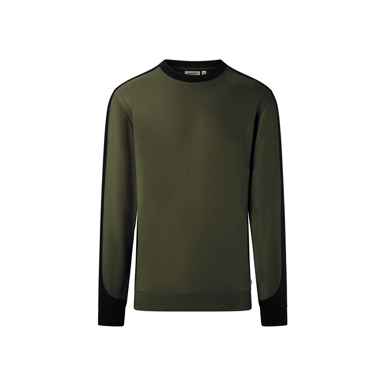 Oliwkowa Bluza unisex Kontrastowa MIKRALINAR® ECO 549