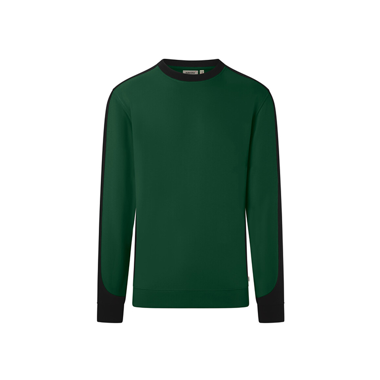 Zielona Bluza unisex Kontrastowa MIKRALINAR® ECO 549