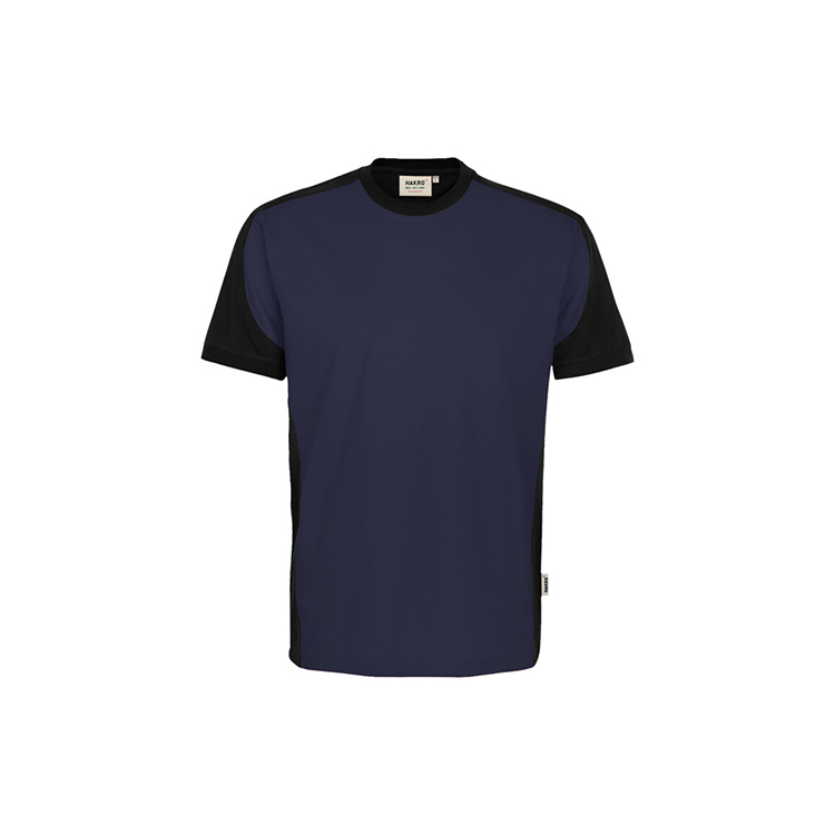Granatowa Koszulka unisex kontrastowa MIKRALINAR® ECO 590