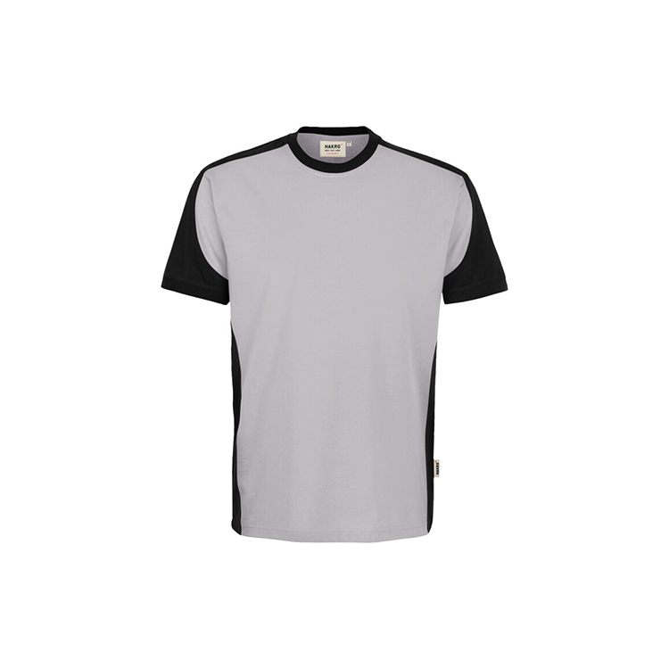 Jasnoszara Koszulka unisex kontrastowa MIKRALINAR® ECO 590