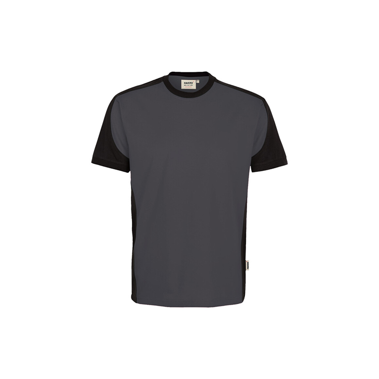Ciemnoszara Koszulka unisex kontrastowa MIKRALINAR® ECO 590