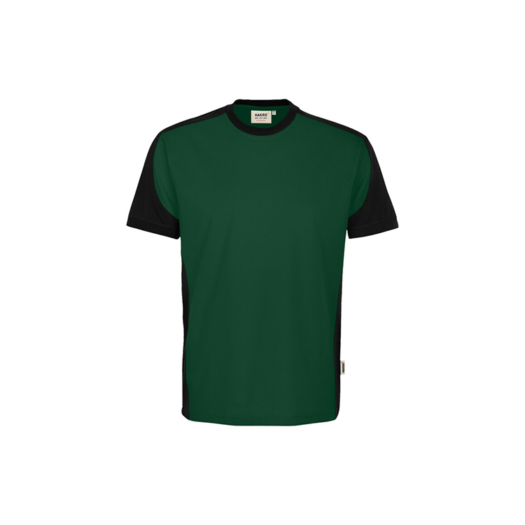 Ciemnozielona Koszulka unisex kontrastowa MIKRALINAR® ECO 590