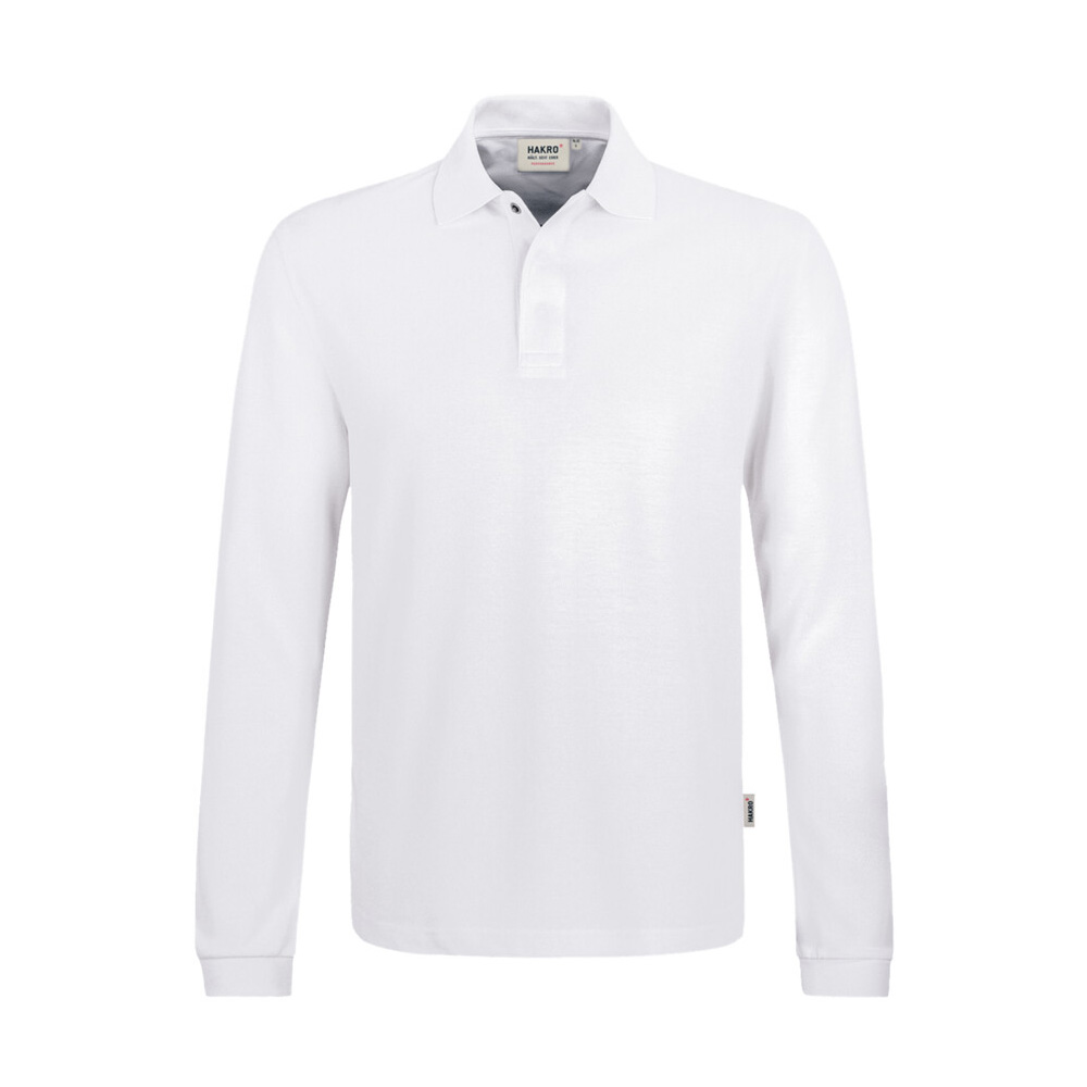 White - Koszulka polo z długim rękawem MIKRALINAR 821